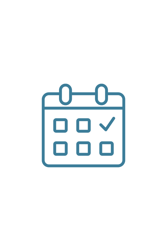 Calendar icon with checkmarks inside it
