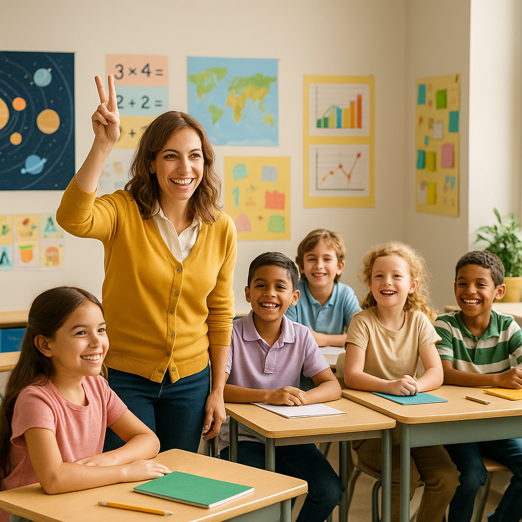 Teacher gaining attention